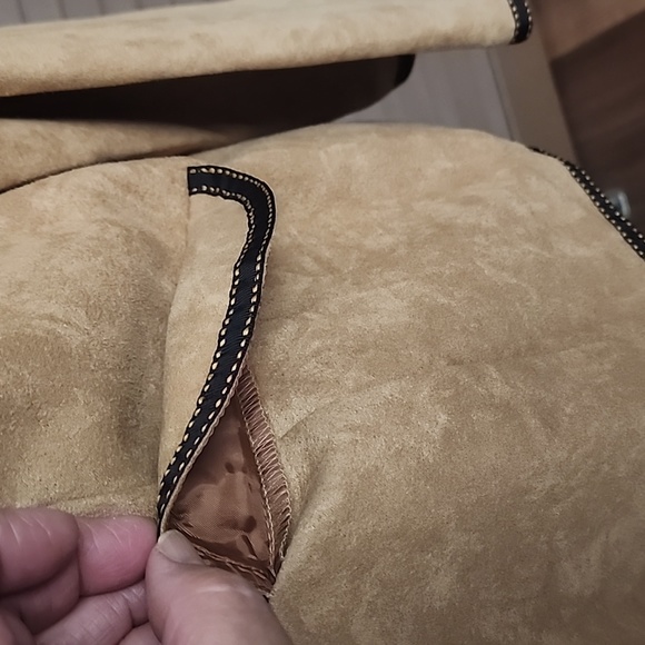 Faux suade pull over jacket - Picture 4 of 8